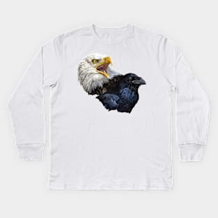 Raven and Pigargo Kids Long Sleeve T-Shirt